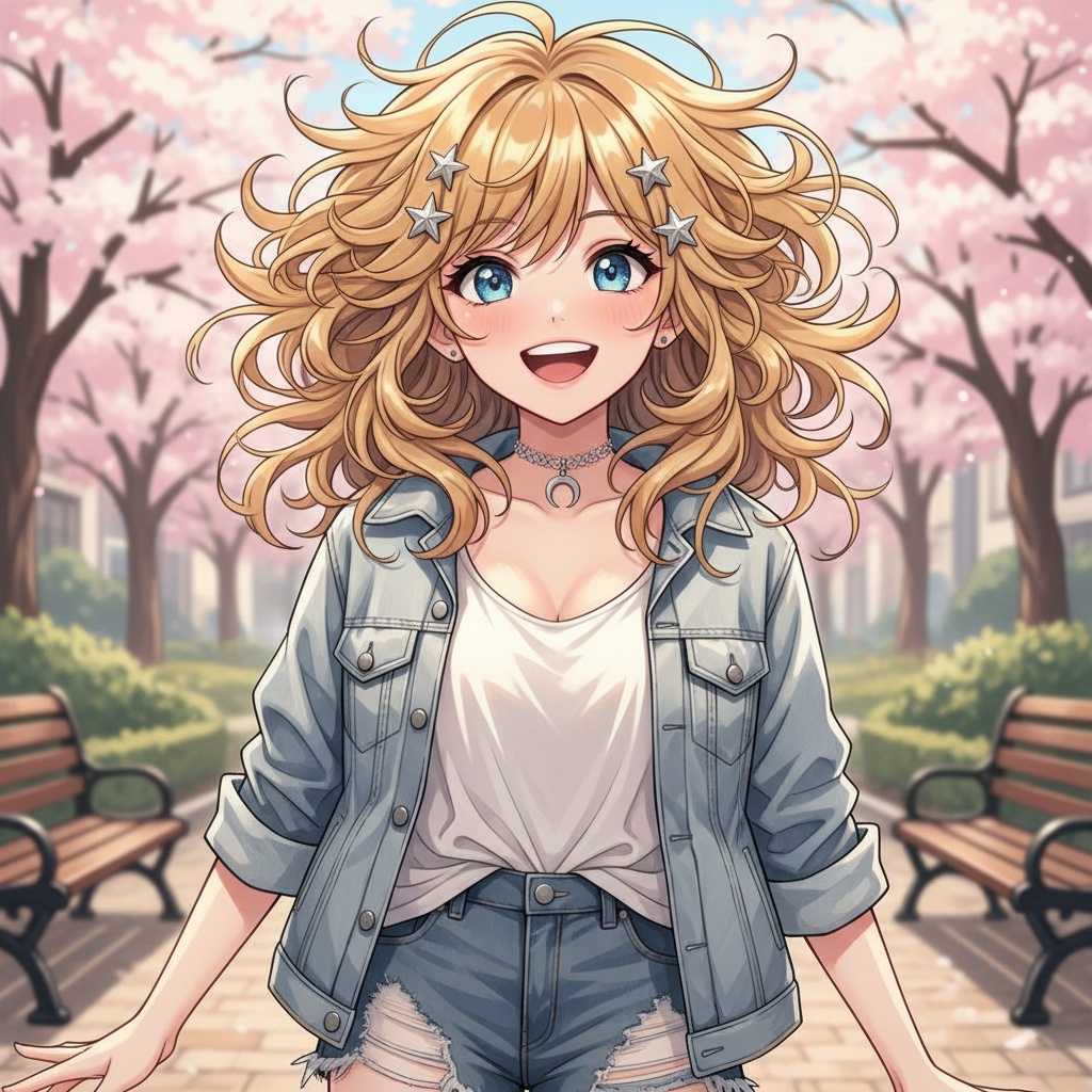 Messy Hair Anime Girl